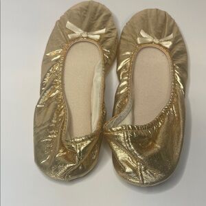 Gold‎ Ballet Flats for Ladies